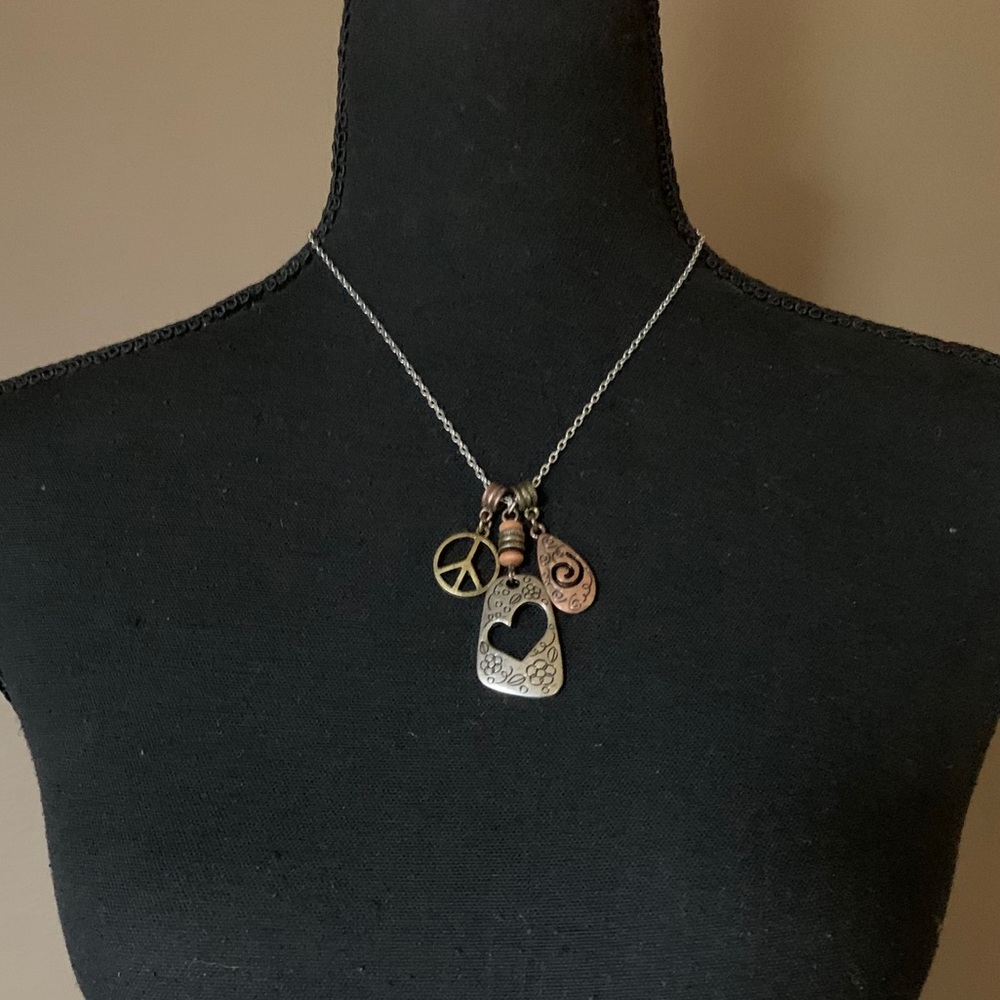 Lia Sophia Peace and Love Necklace